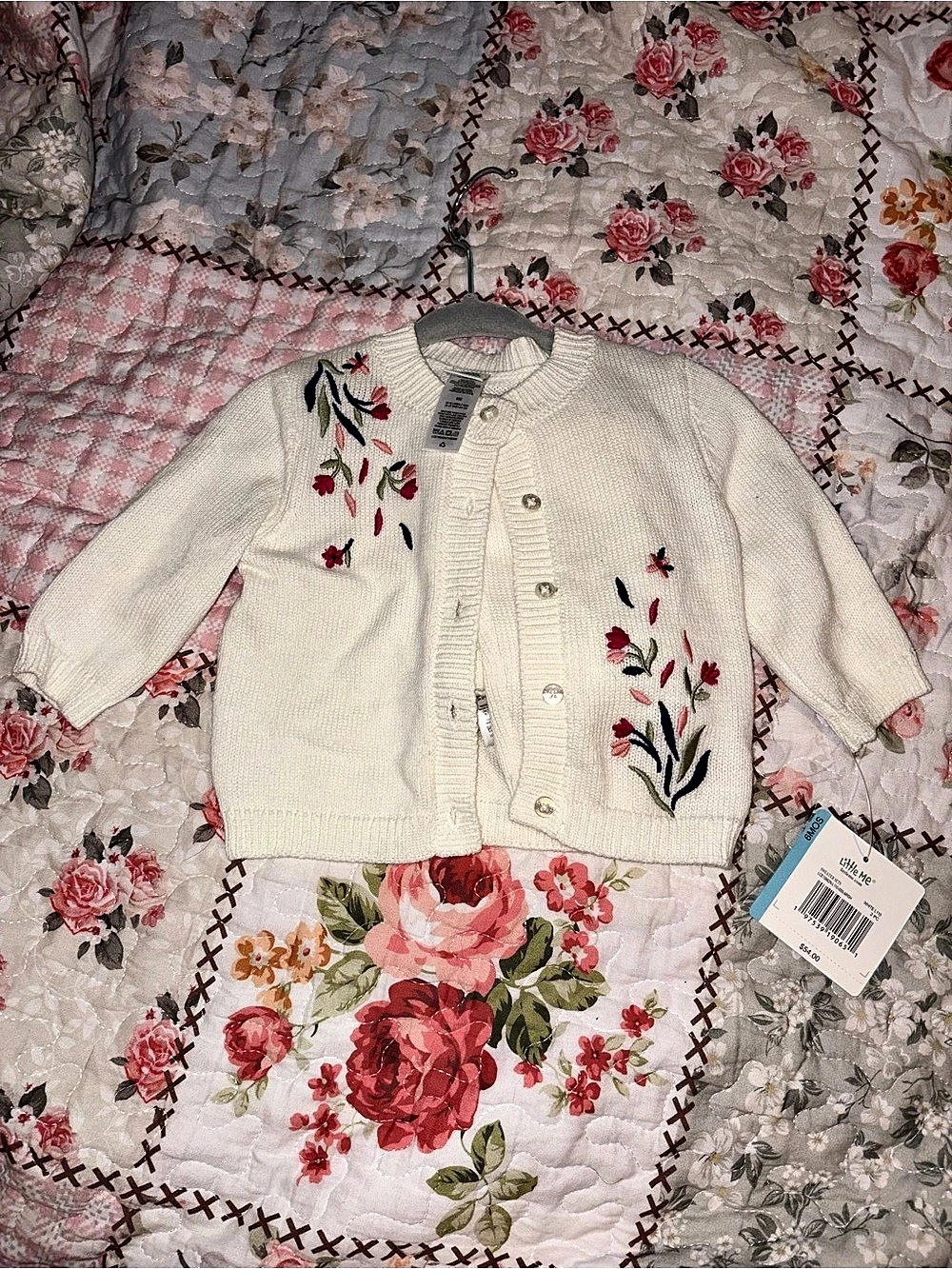 Mimi & Maggie Girls 3T Embroidered Cardigan NWT